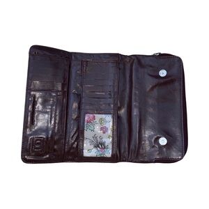 Vintage Deep Brown Leather Women's Wallet 58